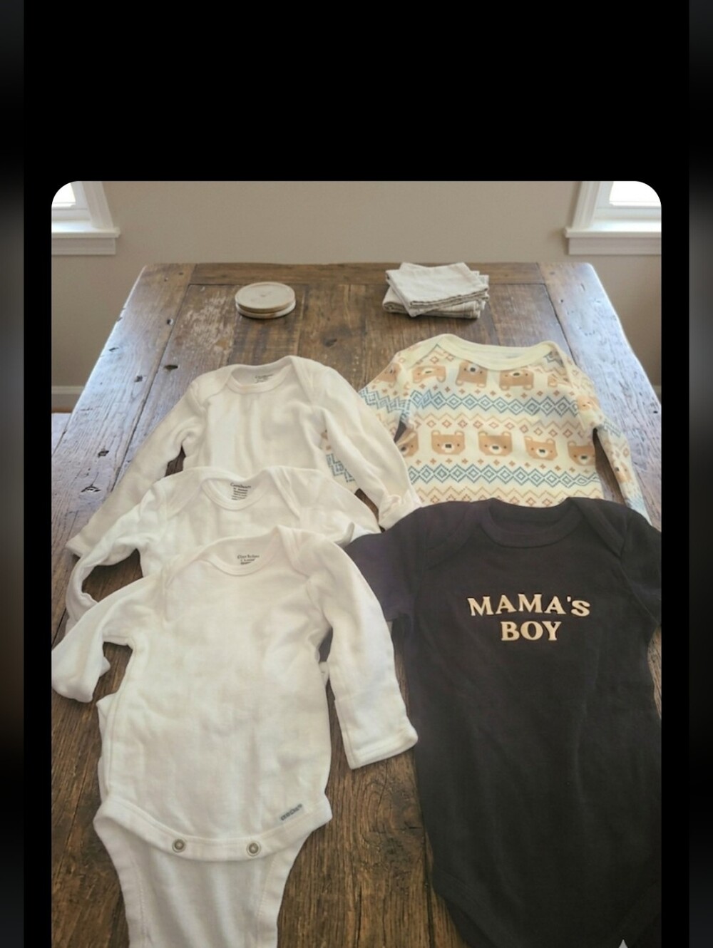Newborn Boy Onesie Bundle of 5 Items, NWOT